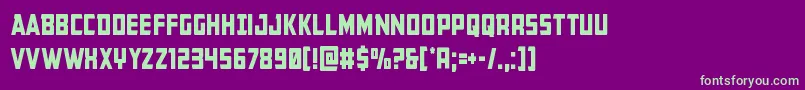 Buchanancond Font – Green Fonts on Purple Background