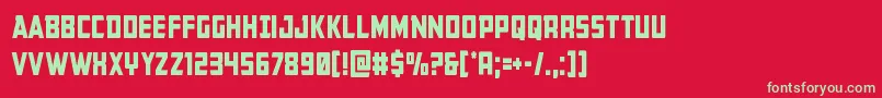 Buchanancond Font – Green Fonts on Red Background