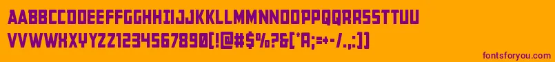 Buchanancond Font – Purple Fonts on Orange Background