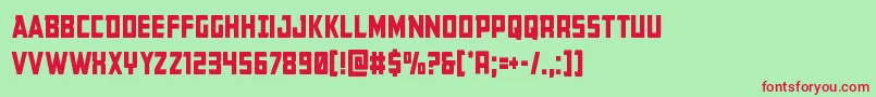 Buchanancond Font – Red Fonts on Green Background