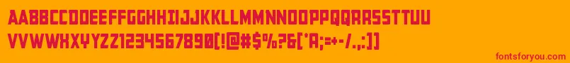 Buchanancond Font – Red Fonts on Orange Background