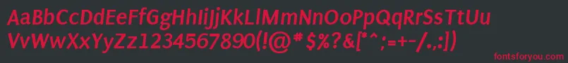 Puribi10 Font – Red Fonts on Black Background