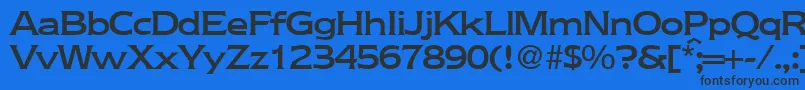 Czcionka NebraskamediumRegularDb – czarne czcionki na niebieskim tle