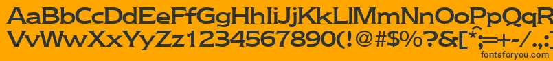 Czcionka NebraskamediumRegularDb – czarne czcionki na pomarańczowym tle