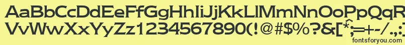 NebraskamediumRegularDb Font – Black Fonts on Yellow Background