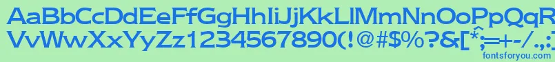 NebraskamediumRegularDb Font – Blue Fonts on Green Background