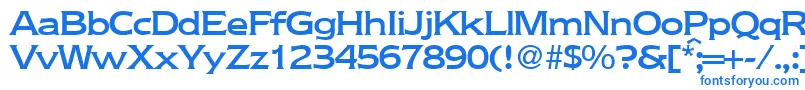 フォントNebraskamediumRegularDb – 白い背景に青い文字