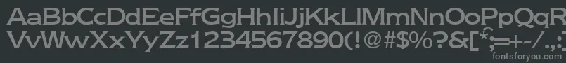 フォントNebraskamediumRegularDb – 黒い背景に灰色の文字