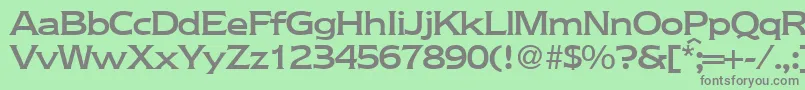 フォントNebraskamediumRegularDb – 緑の背景に灰色の文字