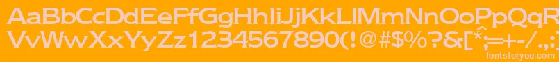 NebraskamediumRegularDb-Schriftart – Rosa Schriften auf orangefarbenem Hintergrund