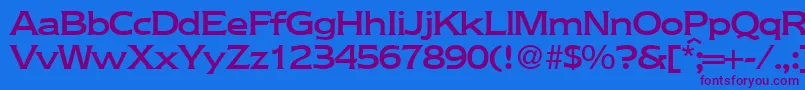 NebraskamediumRegularDb Font – Purple Fonts on Blue Background
