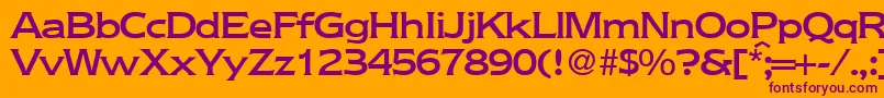 NebraskamediumRegularDb Font – Purple Fonts on Orange Background