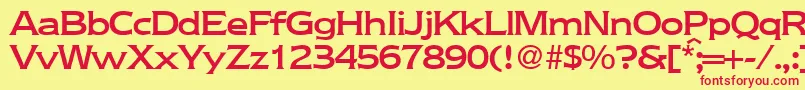 NebraskamediumRegularDb Font – Red Fonts on Yellow Background