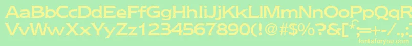 NebraskamediumRegularDb Font – Yellow Fonts on Green Background