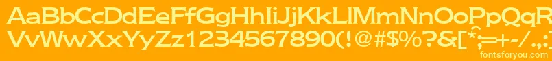 NebraskamediumRegularDb Font – Yellow Fonts on Orange Background