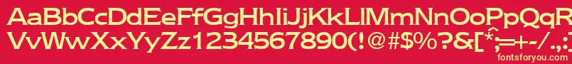 NebraskamediumRegularDb Font – Yellow Fonts on Red Background