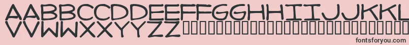 ImperfectFont Font – Black Fonts on Pink Background