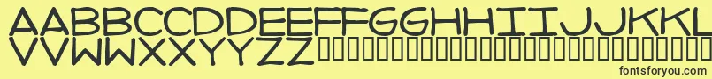 ImperfectFont Font – Black Fonts on Yellow Background