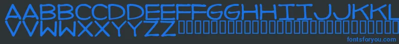 ImperfectFont Font – Blue Fonts on Black Background