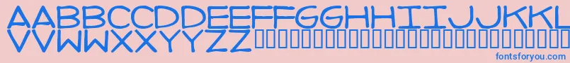 Saiba mais sobre a fonte ImperfectFont Fonte ImperfectFont – fontes azuis em um fundo rosa