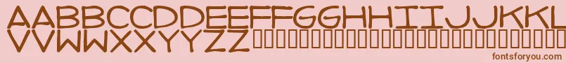 ImperfectFont Font – Brown Fonts on Pink Background