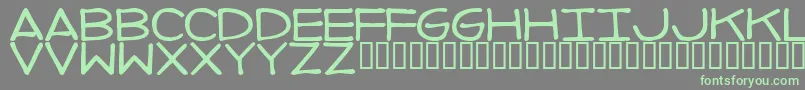 ImperfectFont Font – Green Fonts on Gray Background
