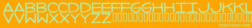 ImperfectFont Font – Green Fonts on Orange Background