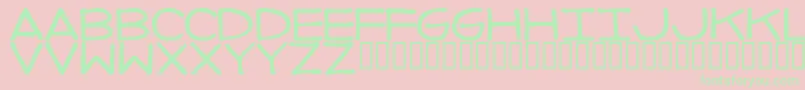 ImperfectFont Font – Green Fonts on Pink Background