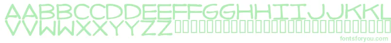 ImperfectFont Font – Green Fonts on White Background