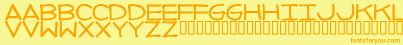 More about ImperfectFont Font ImperfectFont Font – Orange Fonts on Yellow Background