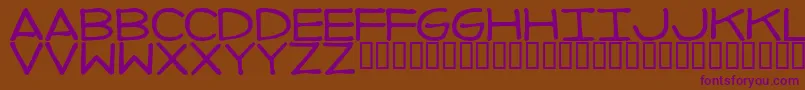 ImperfectFont Font – Purple Fonts on Brown Background