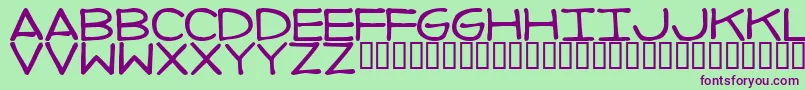 ImperfectFont Font – Purple Fonts on Green Background