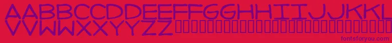 ImperfectFont Font – Purple Fonts on Red Background