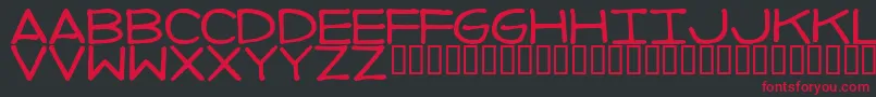 ImperfectFont Font – Red Fonts on Black Background