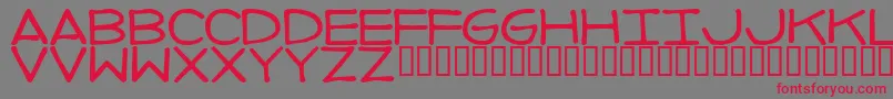 ImperfectFont Font – Red Fonts on Gray Background