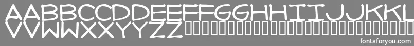 Fonte ImperfectFont – fontes brancas em um fundo cinza