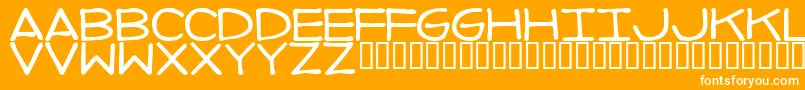 ImperfectFont Font – White Fonts on Orange Background