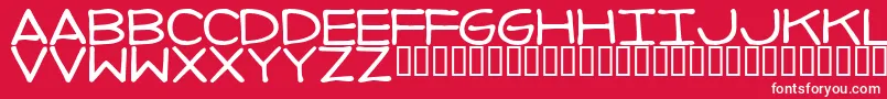 fuente ImperfectFont – Fuentes Blancas Sobre Fondo Rojo