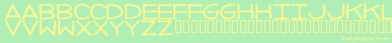 ImperfectFont Font – Yellow Fonts on Green Background