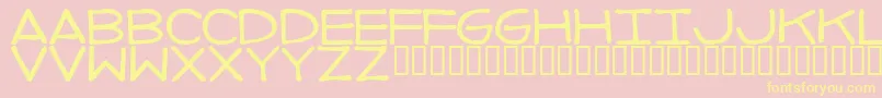 ImperfectFont Font – Yellow Fonts on Pink Background