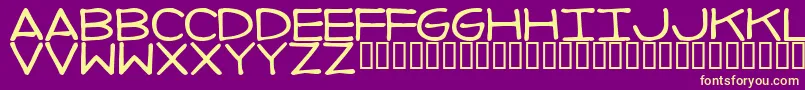 ImperfectFont Font – Yellow Fonts on Purple Background