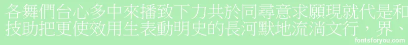 フォントDfbiaosong1b – 緑の背景に白い文字