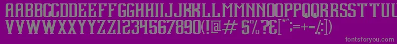 Debute Font – Gray Fonts on Purple Background
