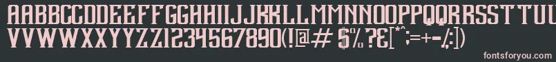 Debute Font – Pink Fonts on Black Background