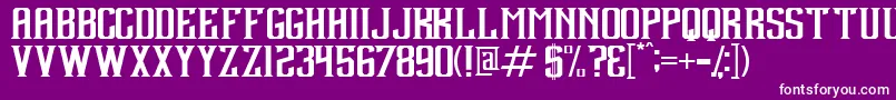 Fonte Debute – fontes brancas em um fundo violeta