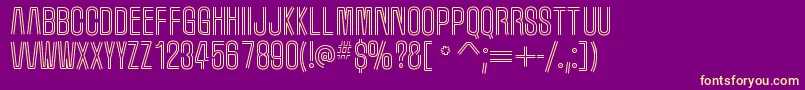 MarqueemoonRegular Font – Yellow Fonts on Purple Background