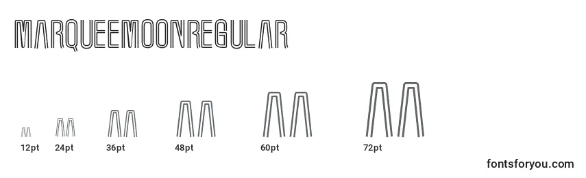 Размеры шрифта MarqueemoonRegular