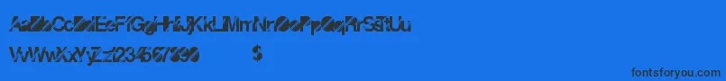 Шрифт Disconight – чёрные шрифты на синем фоне
