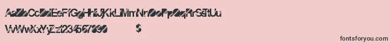 フォントDisconight – ピンクの背景に黒い文字