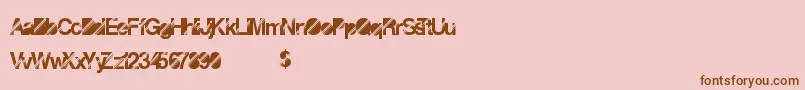 Disconight-fontti – ruskeat fontit vaaleanpunaisella taustalla